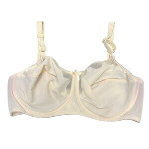 Bali Bra 0180‎ Full Coverage Comfort U Flower Underwire Bra 38DD Nude